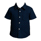 Blue Polka Dots Half Sleeves Shirt